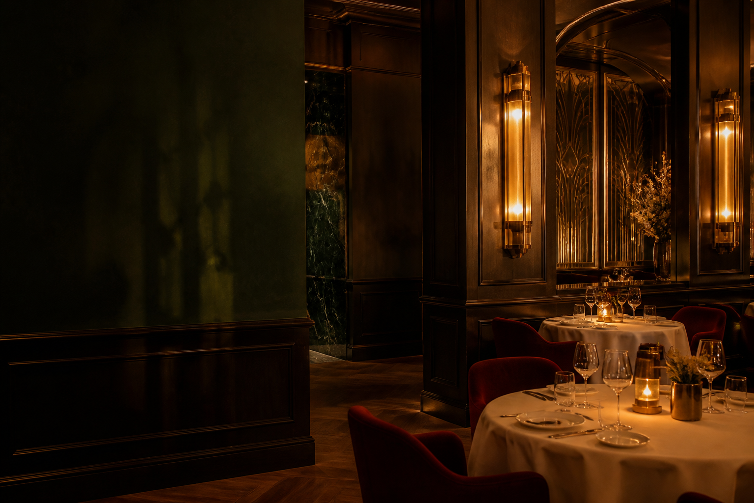 A Culinary Kaszinó Étterem meleg fényű belső tere